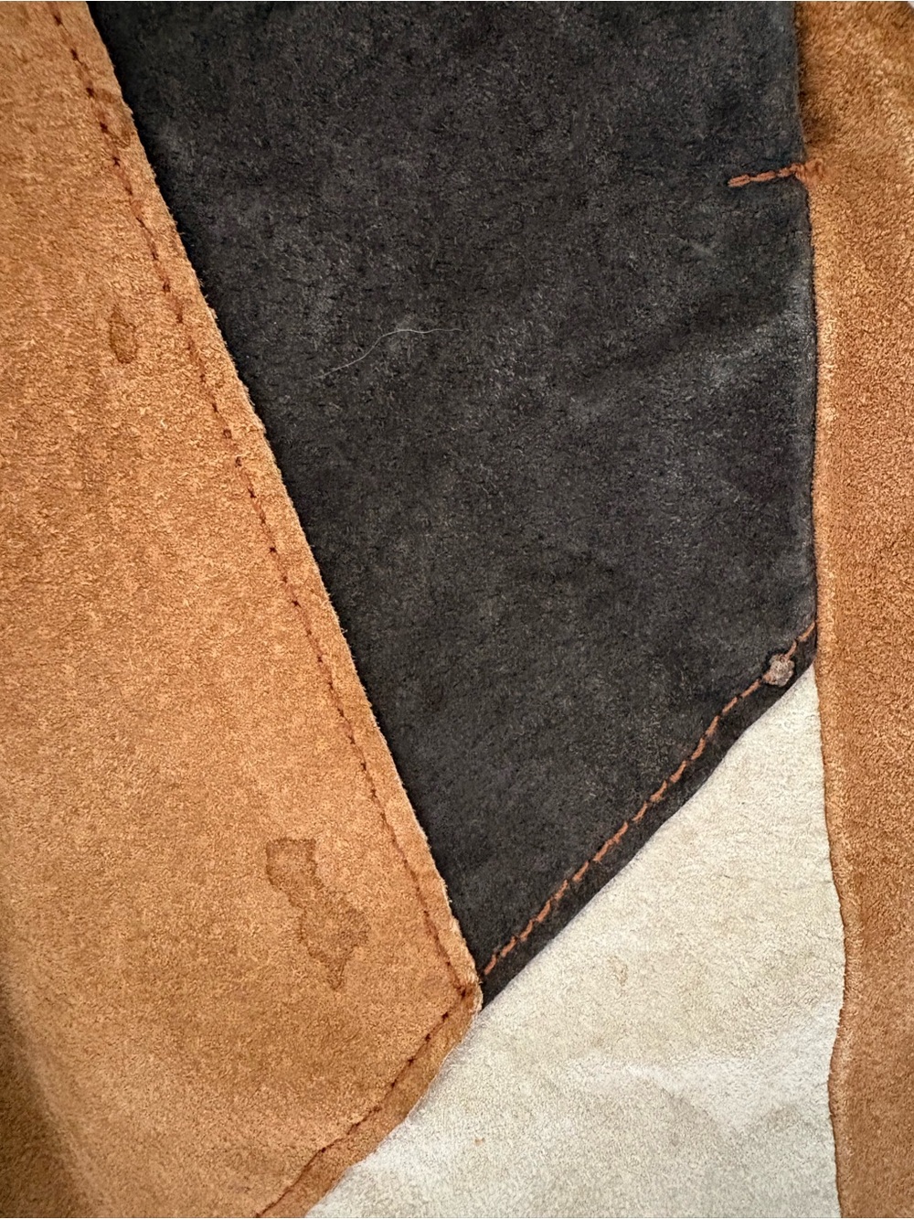 Vintage Leather Patchwork Jacket B.B. Dakota - Picture 7 of 8